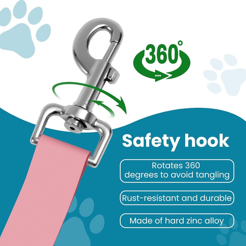 HCYPCV Adjustable pet cat and Dog car seat Belt The Lanyard is Flexible and Adjustable from 20 to 33 inches(Pink + Purple) - Image 4